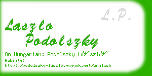 laszlo podolszky business card